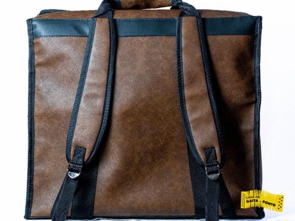 Bag Premium p/ Acordeon 120bx Tamanho Reduzido c/ Alça de Mão e Mochila Cor Caramelo - Cód.BP08 - Imagem 3