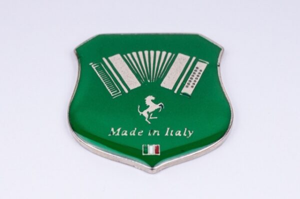 Brasão Made in Italy Mod. Acordeon Verde/Prata – Cód.419VS-14