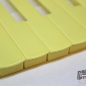 Teclado Amarelo Riscado p/ Acordeon Todeschini 80 Baixos Mod. Artist 3  18,2mm - Cód.TCR07