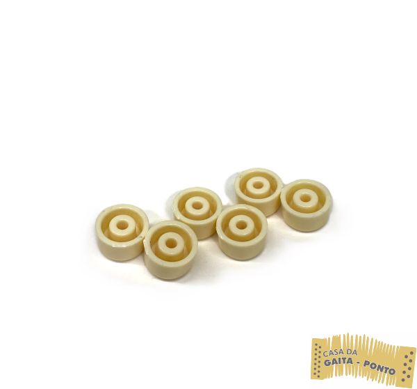 Botão de Mão Direita 14mm Creme p/ Hering Beija-Flor - Cód.365 - Imagem 3